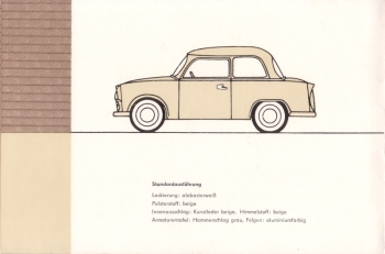 Farbpalette Trabant P50 Limousine 1960-61