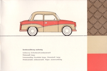 Farbpalette Trabant P50 Limousine 1960-61 Farbpalette Trabant P50 Limousine 1960-61