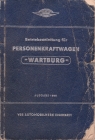 Bedienungsanleitung Wartburg 311-300 Coupé