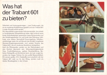 Prospekt Trabant 601 1970 Prospekt Trabant 601 1970