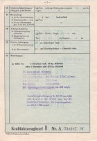 Fahrzeugbrief Trabant P50 Kombi