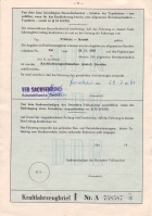 Fahrzeugbrief Trabant P50 Kombi