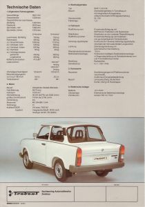 Prospekt Trabant 1.1, 1990