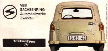 Prospekt Trabant 600 Kombi Finnland